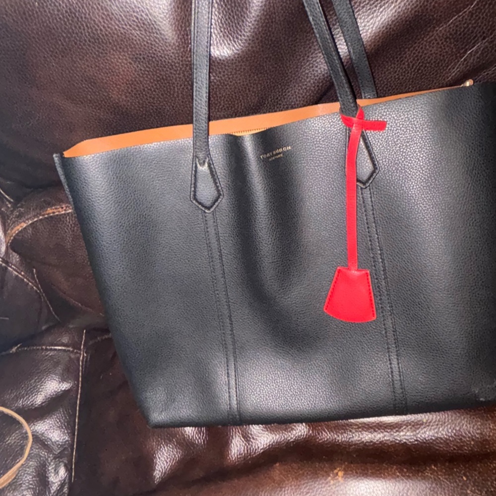 Black and Red Tote Bag